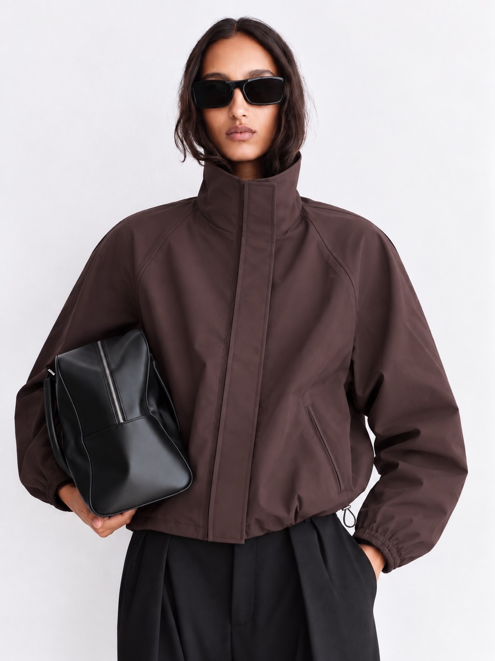 ZARA Brown Utility Jacket NWT Size S | Chocolate Mocha Minimalist Quiet Luxury